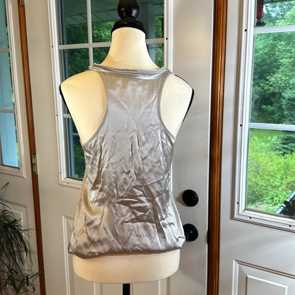 Tristan Silk Back Cotton Blend Tank Top - Picture 2 of 7